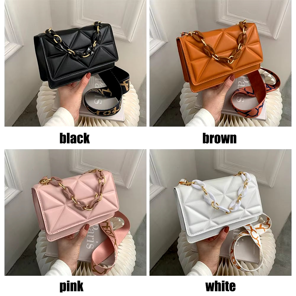 Fashion Women Shoulder Bag Handbags PU Leather Flap Bag Female Large Capacity Casual Crossobdy Clutch