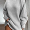 Women Turtleneck Oversized Knitted Dress Autumn Solid Long Sleeve Casual Elegant Mini Sweater Dress Winter Clothes